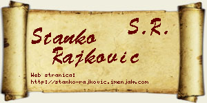 Stanko Rajković vizit kartica